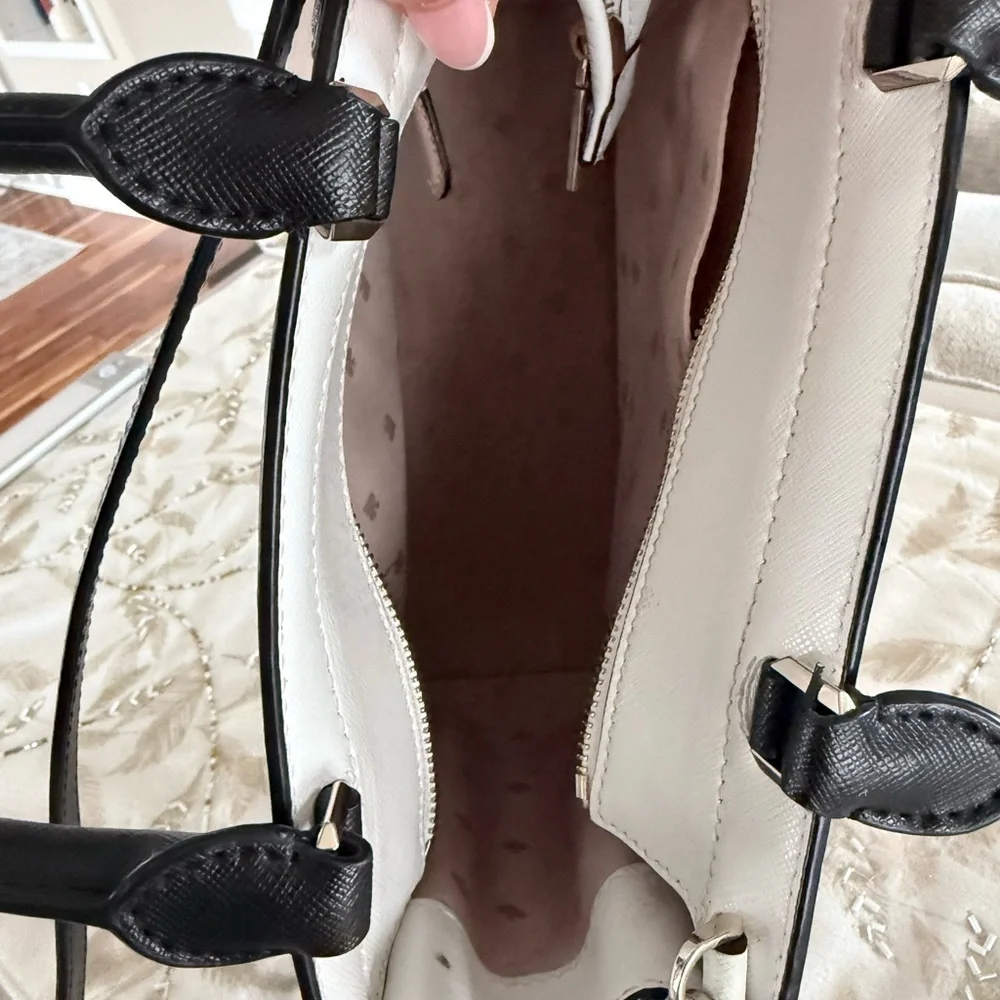 Kate Spade New York | Blush Nude Colorblock Leather Satchel - Picture 8 of 10
